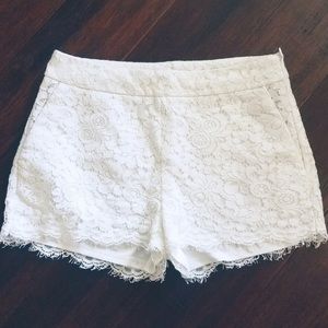 Express silk and lace shorts
